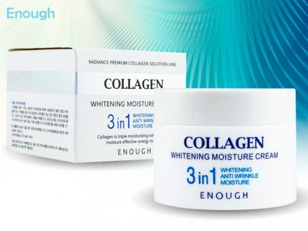 Moisturizing cream 3 in 1 with collagen and whitening effect Enough Collagen Whitening Moisture Cream 50ml